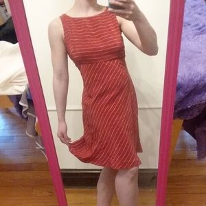 Ann Taylor Dresses - ANN TAYLOR Silk Dress Red with Mixed Stripe 8P Ann Taylor Dresses - ANN TAYLOR Silk Dress Red with Mixed Stripe 8P